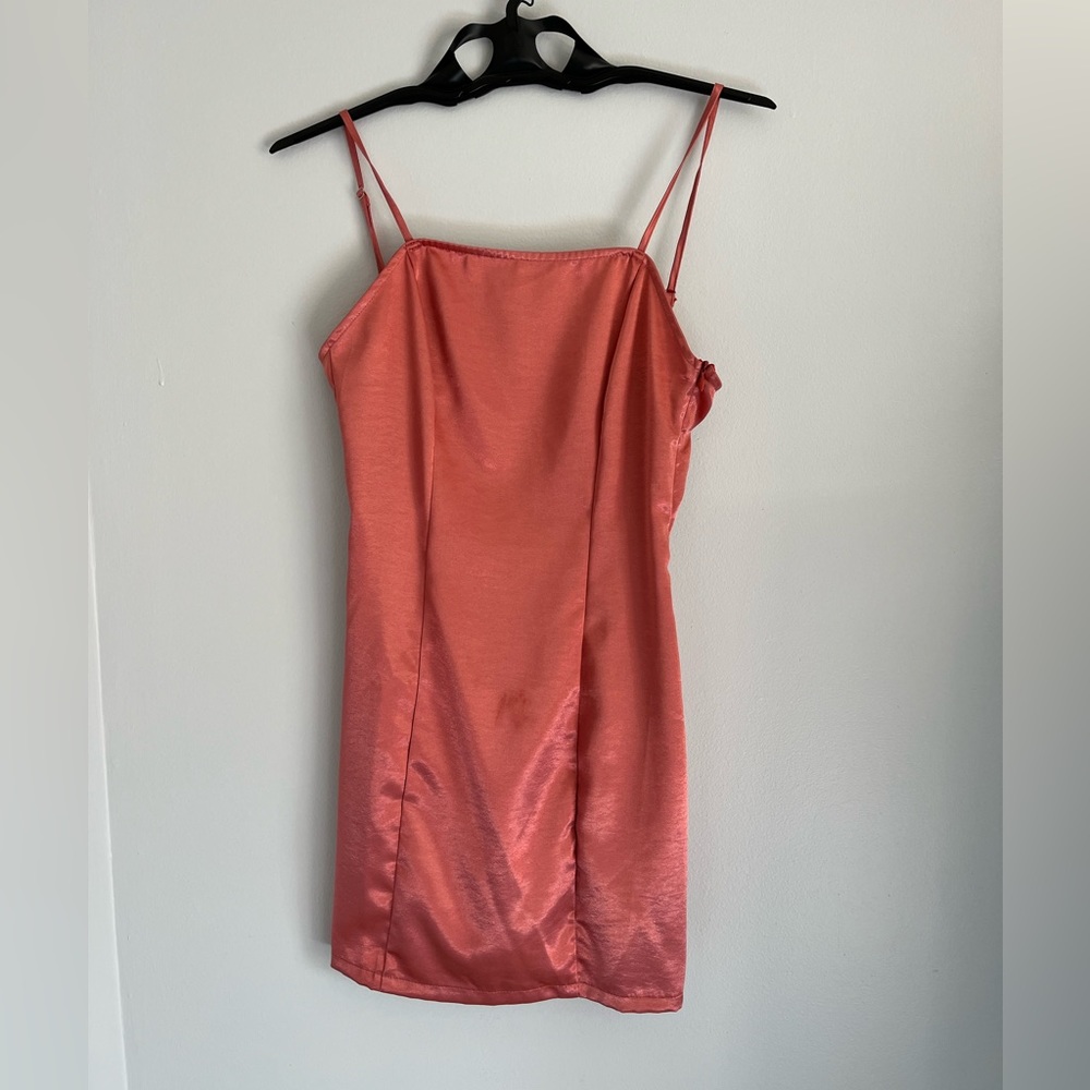 Burnt orange mini dress